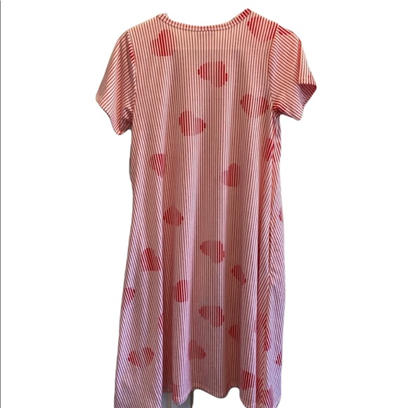 LulaRoe NWT Red/White Striped w/❤️Jessie Dress XS - Picture 6 of 11